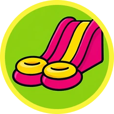 Imagem de um escorregador de boia duplo